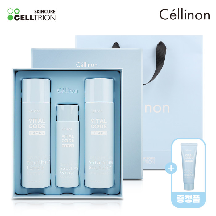 [셀트리온] 스킨큐어 셀린온 바이탈 코드 옴므 스킨케어 세트 + 사은품 에센스 50ml